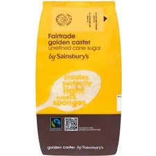 Sainsburys Fairtrade Golden Caster Unrefined Cane Sugar 1kg