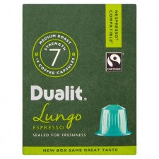Dualit Nespresso Compatible Coffee Capsules  Lungo Espresso x 10