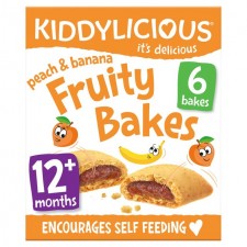 Kiddylicious Peach Fruity Bakes 6 x 22g