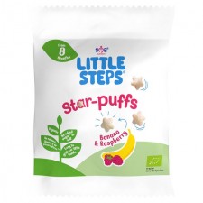 SMA Little Steps Organic Banana and Raspberry Star Puffs 7g