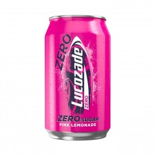Retail Pack Lucozade Energy Zero Pink Lemonade 24x330ml Cans