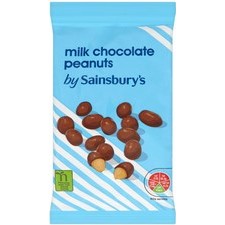 Sainsburys Milk Chocolate Peanuts 180g