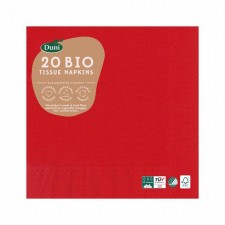 Duni Bio Red 3ply Paper Napkins 20 per pack