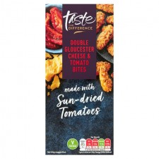 Sainsburys Taste the Diference Double Gloucester Cheese and Sundried Tomato Bites 100g