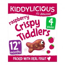 Kiddylicious Raspberry Crispie Tiddlers 4 x 12g