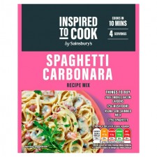 Sainsburys Inspired to Cook Spaghetti Carbonara Recipe Mix 32g