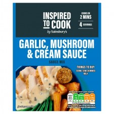 Sainsburys Inspired to Cook Garlic Mushroom and Cream Sauce Mix 26g