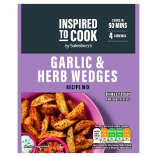 Sainsburys Inspired to Cook Garlic and Herb Wedges Recipe Mix 38g