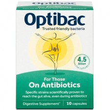 OptiBac Probiotics for those on Antibiotics Digestive Supplement Capsules 10 per pack