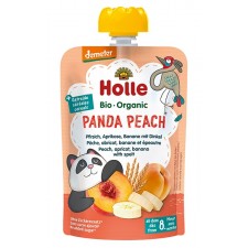 Holle Organic 8 Months Peach Apricot Banana and Spelt 12 x 100g Pouch