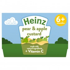 Heinz Pear and Apple Custard 4 X 100g